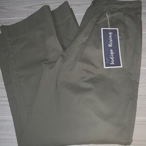 Indigo Rising Womens Wide Leg Khaki Pants‎ Size 11/30